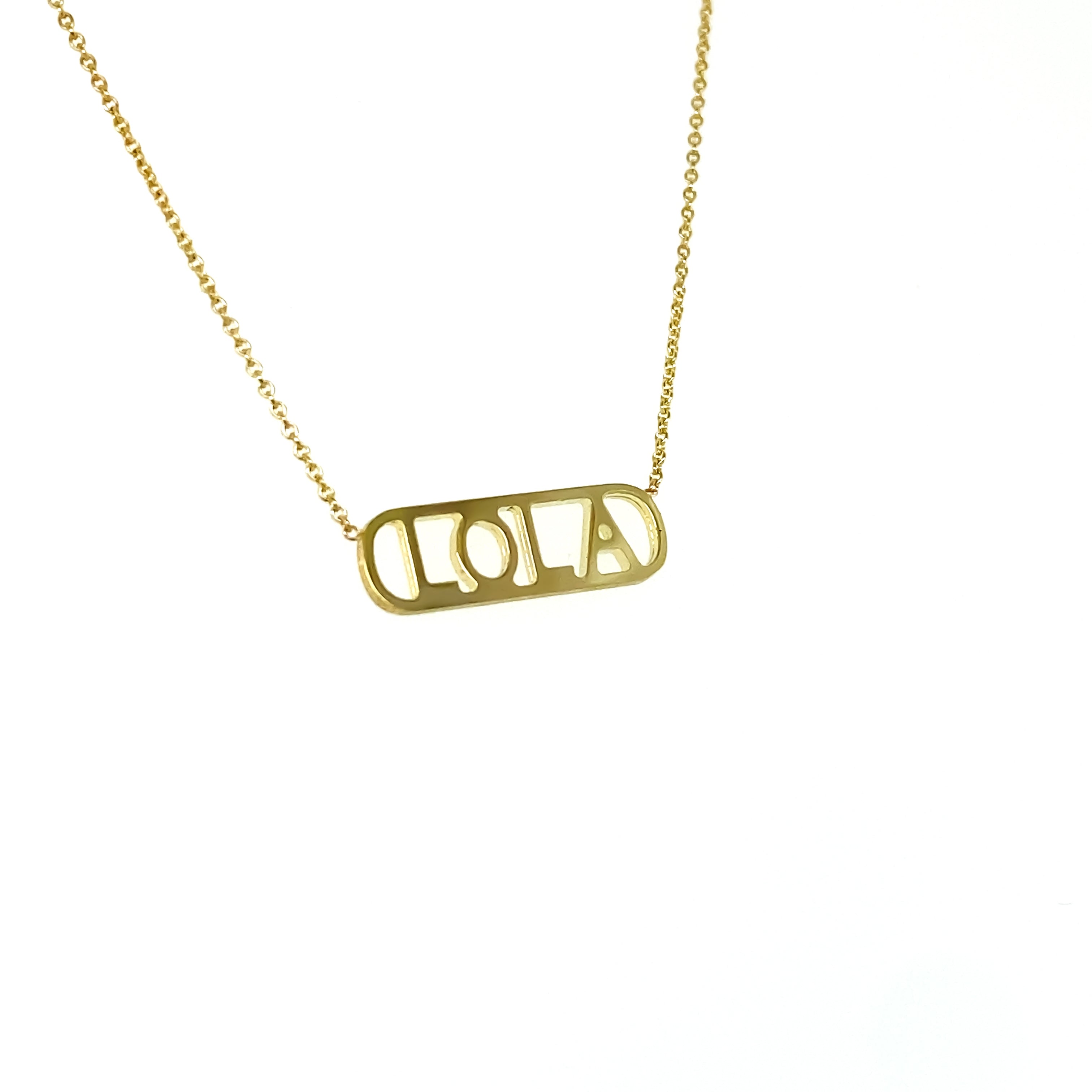Bar Necklace with Name