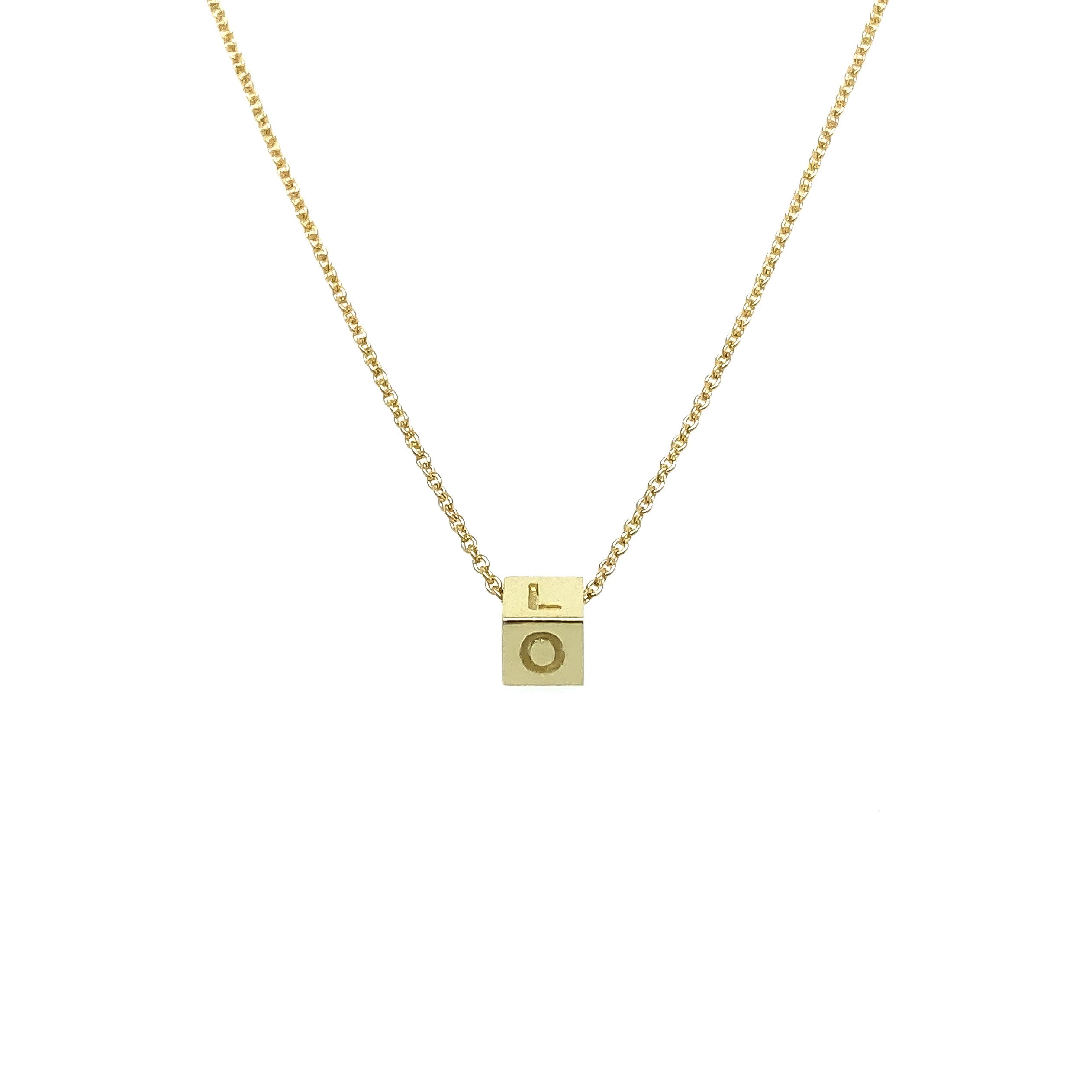 Square Necklace 1 Square with 4 different engravings