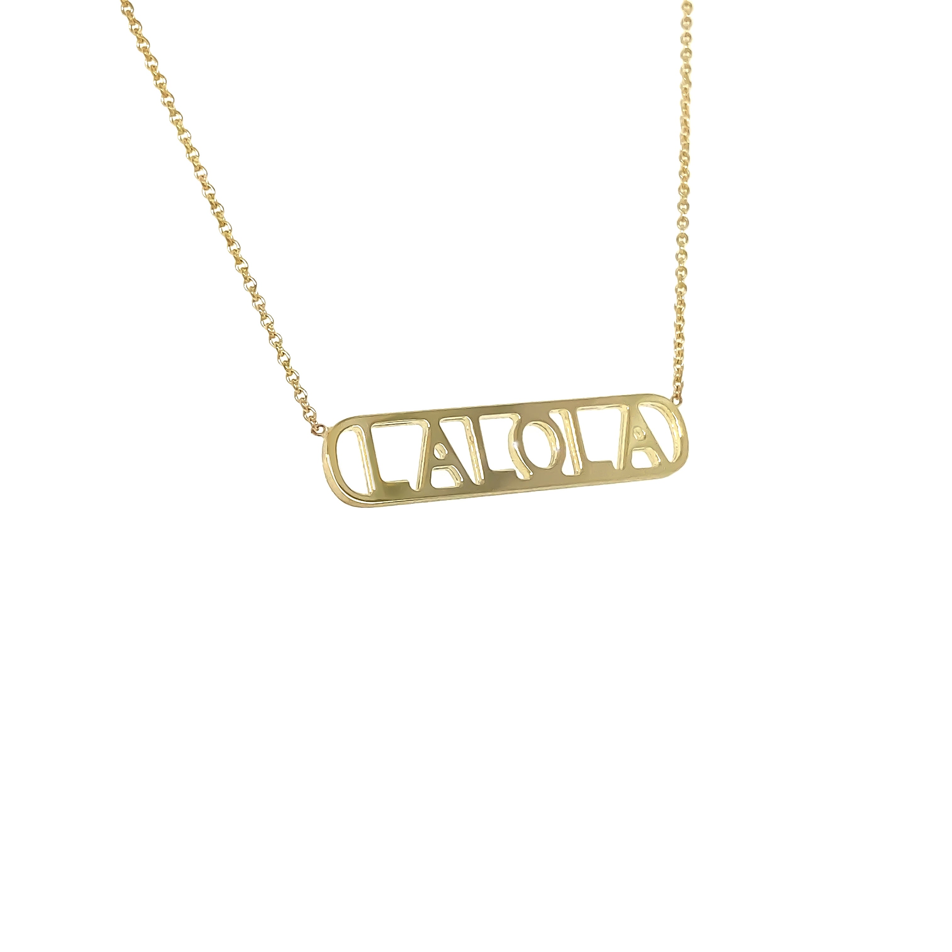Bar Necklace with Name Big