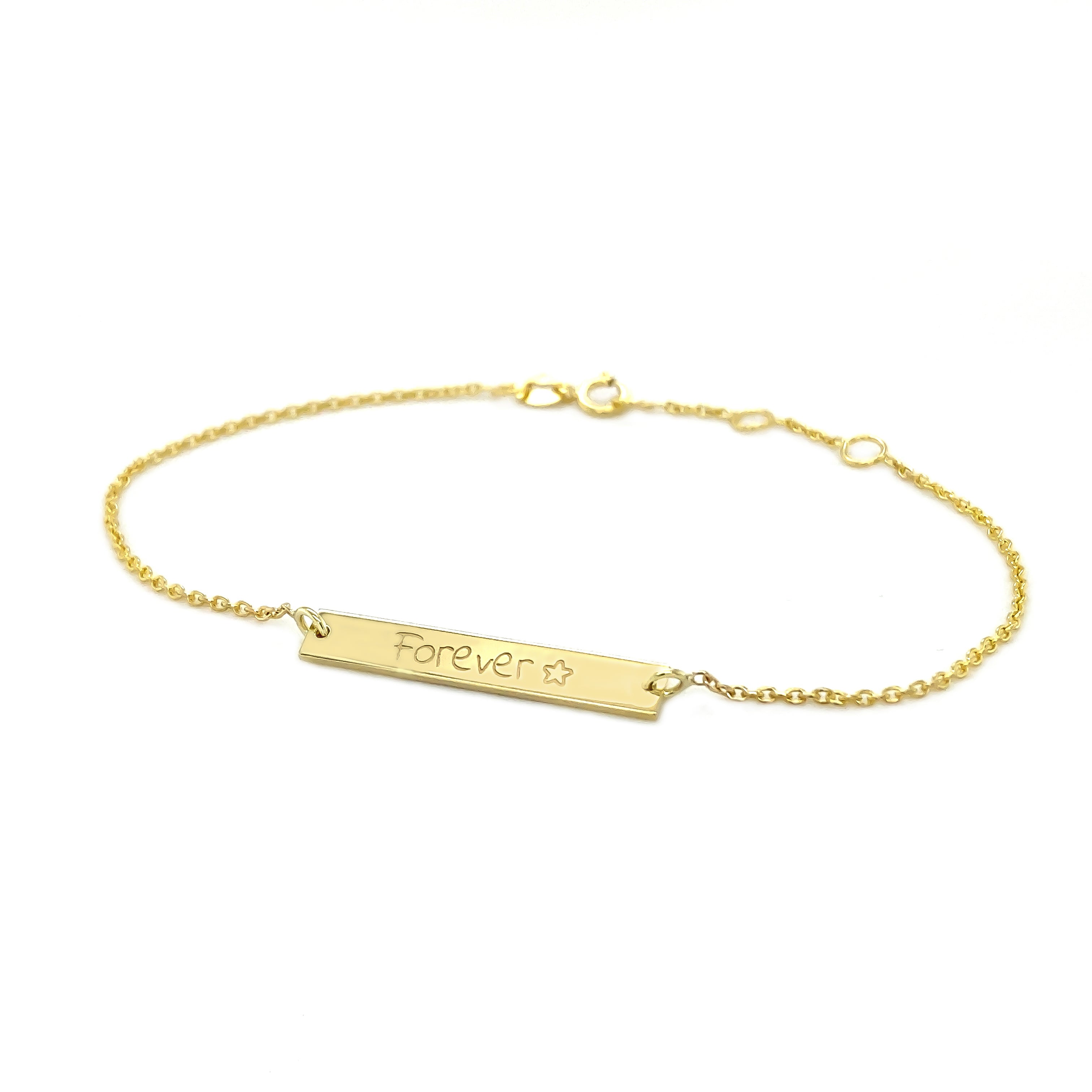 Bar Bracelet Chain with engraving