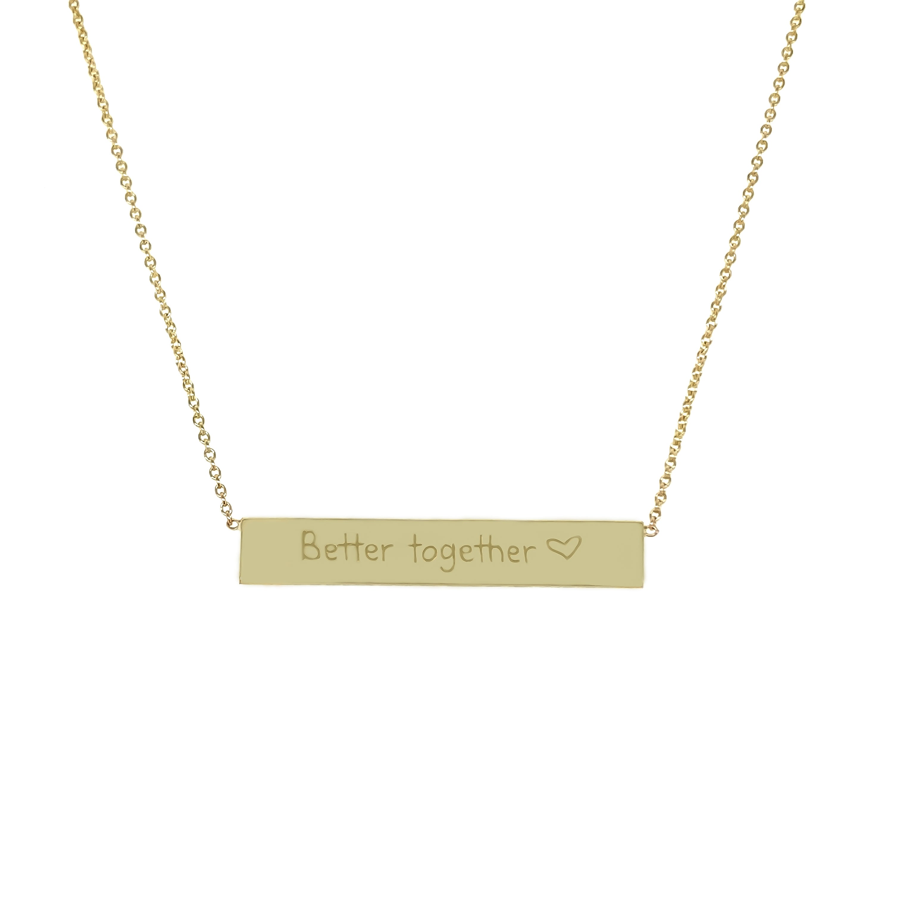 Bar Necklace with engraving