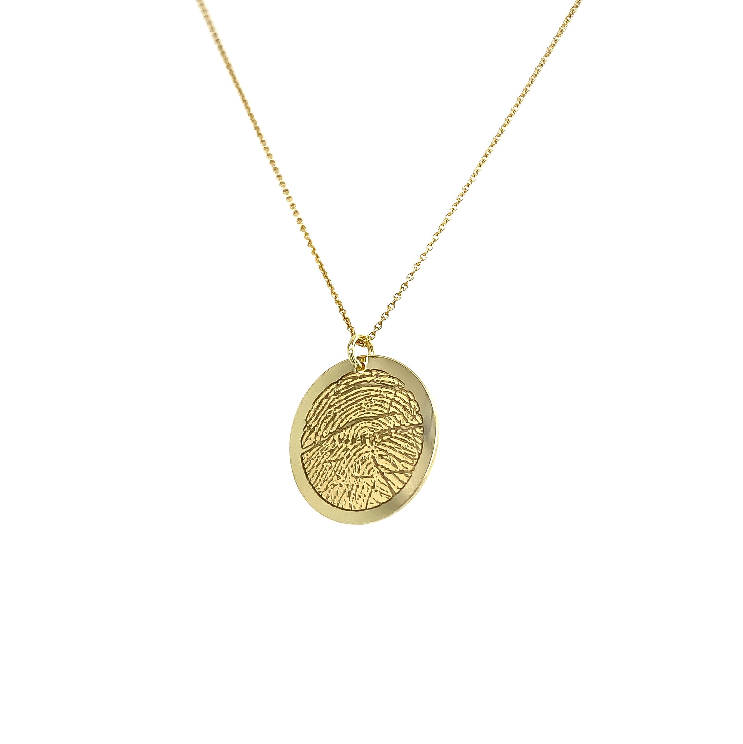 Coin Necklace Big with Fingerprint